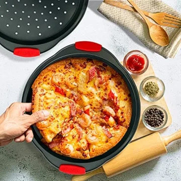 NutriChef Nonstick Pizza Tray for Perfect Pizzas