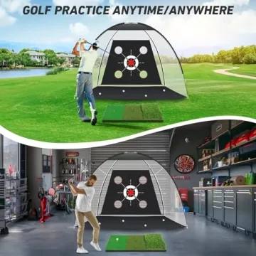 Golf Practice Net and Mat Combo for Backyard Training