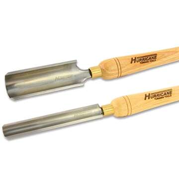 Hurricane Turning Tools, HSS, 2 Piece Spindle Roughing Gouge Set (2" and 1"), Standard Series Woodtu...