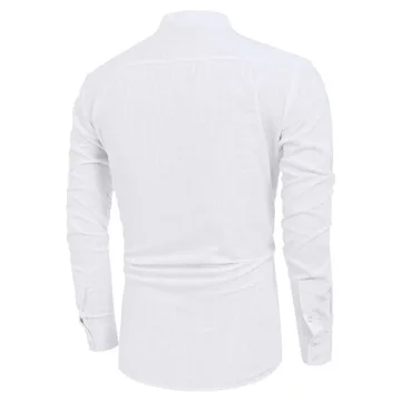 Stylish COOFANDY Men's Cotton Linen Henley Shirt for Summer