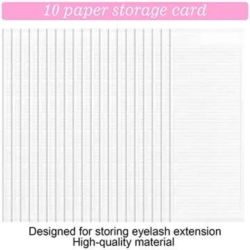 500 Pieces False Eyelash Fans Paper Tape Holder with Double Faced Adhesive Tape Fast Fan Tape Make Fan Tape for Volume Eyelash Extensions Tools Eyelash Extension Storage Tape