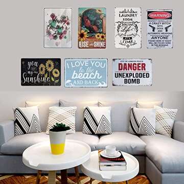 Noete Horror Jason Cat Meow Metal Poster Wall Decor