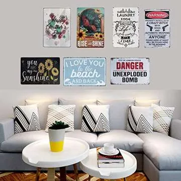 Noete Horror Jason Cat Meow Metal Poster Wall Decor