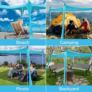 BRONOM Beach Tent 11X11 FT with Blanket for Shade