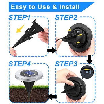 Upgrade Solar Ground Lights for Pathway and Garden