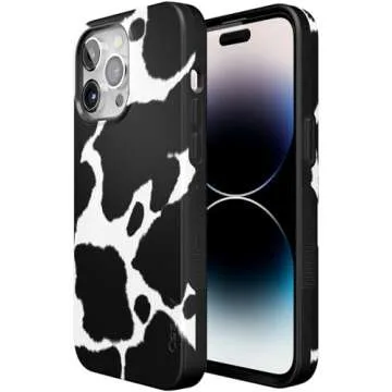 Casely iPhone 15 Pro Max Cow Print Case - Bold Protection