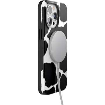 Casely iPhone 15 Pro Max Case | Current Mood | Cow Print | Bold Case | Compatible with MagSafe and Action Button