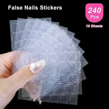 Sularpek Nail Glue Sticker 240pcs for Perfect Nail Art