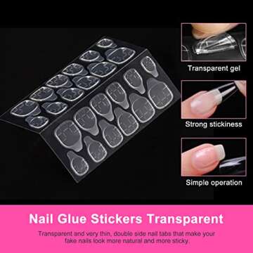 Sularpek Nail Glue Sticker 240pcs for Perfect Nail Art