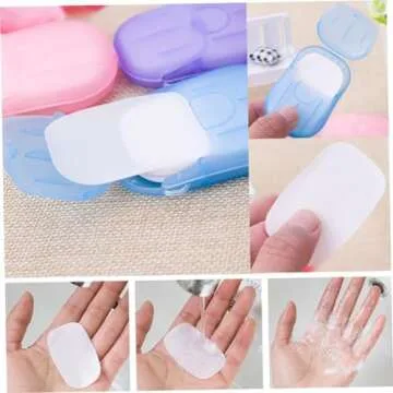 Xinjincang 100 Sheets Colorful Disposable Soap Paper 5 Boxes Hand Cleaner Fragrance Mini Color Soap Paper for school Indoor, Outdoor, Travel, Camping Hiking，Foot and Hand Care, Outdoor Recreation