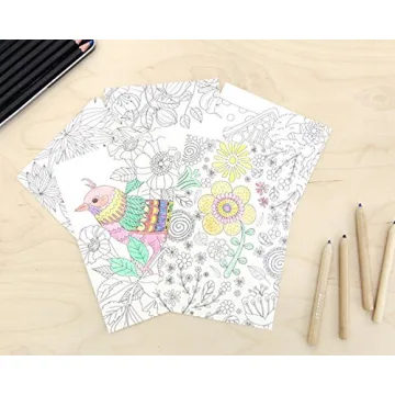 Creative Adult Coloring Postcards for Relaxation and Connection
