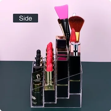 MOSIKER 24-Slot Lipstick Organizer in Clear Compact Design