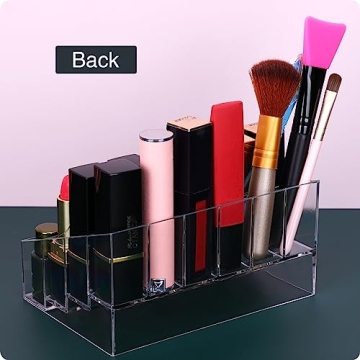 MOSIKER 24-Slot Lipstick Organizer in Clear Compact Design