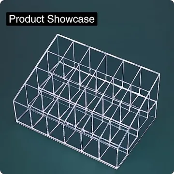 MOSIKER 24-Slot Lipstick Organizer in Clear Compact Design