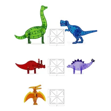 Explore MAGNA-TILES Dinos 5-Piece Magnetic Set
