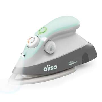 Oliso M3Pro Project Steam Iron with Solemate (Aqua) & Oliso Carry Bag for Mini Irons