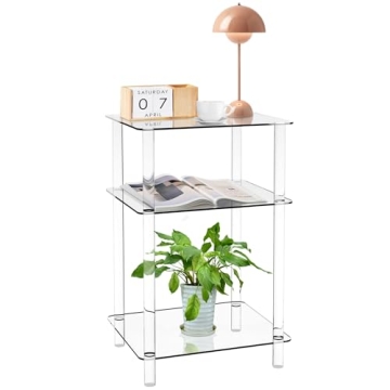 KORETECH Clear Acrylic Side Table - Stylish and Functional