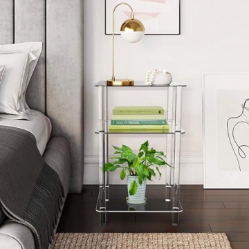 KORETECH Clear Acrylic Side Table - Stylish and Functional