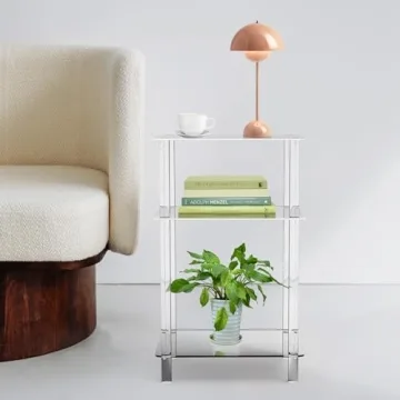 KORETECH Clear Acrylic Side Table - Stylish and Functional