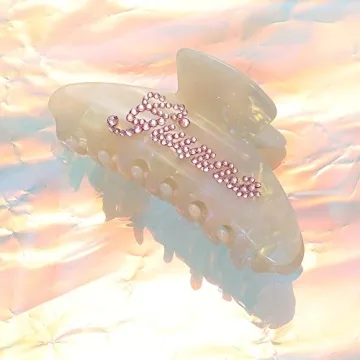 Stylish & Customizable Large Hair Claw Clips for Women - Elegant Rhinestone Claw Clips, Ideal Birthd...