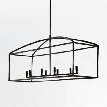 Organic Forge Curve Geometric Chandelier for Modern Dining