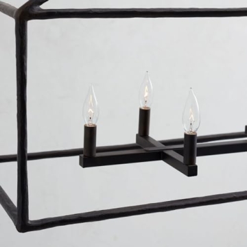 Organic Forge Curve Geometric Chandelier for Modern Dining