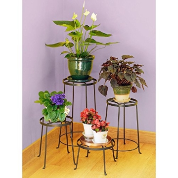 Achla Designs Argyle Wrought Iron Plant Stand for Indoor Outdoor