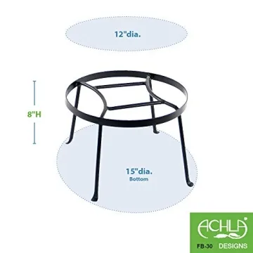 Achla Designs Argyle Wrought Iron Plant Stand for Indoor Outdoor