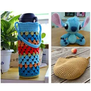 14 Pcs Crochet Hooks Set with Ergonomic Soft Grip by Sooleo, 2mm(B)-10mm(N) Crochet Hook Crochet Needles Kit with Case, Extra Long? Knit Needles for Arthritic Hands and Old Fingers