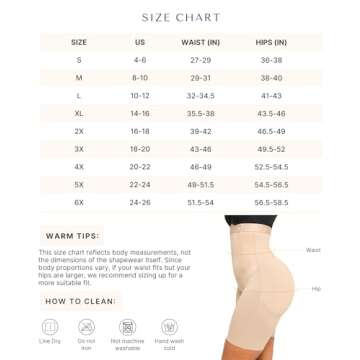 SHAPELLX Body Suit Tummy Control Shapewear High Waisted Body Shaper Shorts Shapewear for Women Tummy Control Slip Shorts Butt Lifting Higher Power (Beige, X-Large)