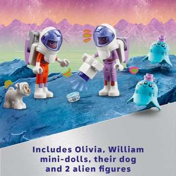 LEGO Friends Space Research Rover Space Toy and Science Playset, Space Gift for 8 Year Old Girls and Boys, Building Toy for Space Lovers and Kids with 2 Mini-Dolls, a Dog and 2 Alien Figures, 42602