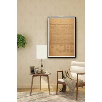 HAOHUODUO 20" X 14" Vintage U.s. Declaration Of Independence Poster On Kraft Paper. Unframed, Ideal For Home, Office Or Educational Spaces To Inspire Patriotism And History Appreciation