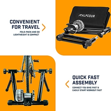 Alpcour Fluid Bike Trainer Stand Silent Foldable Indoor Cycling