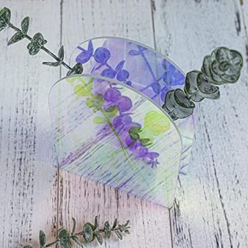 Iridescent Acrylic Vase for Home Office Decor