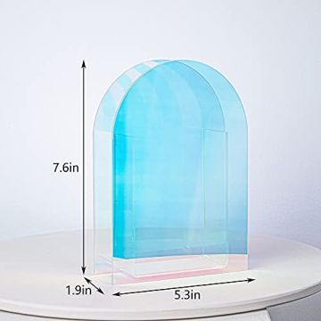 Iridescent Acrylic Vase for Home Office Decor