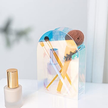 Iridescent Acrylic Vase for Home Office Decor