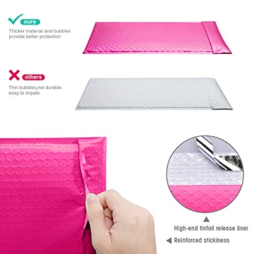 GSSUSA Pink Bubble Mailers 6x10 Pack of 50 for Secure Shipping