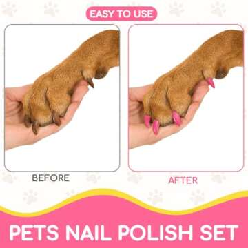 OLINGYOU Dog Nail Polish Pen Quick Dry Pet Nail Polish Set