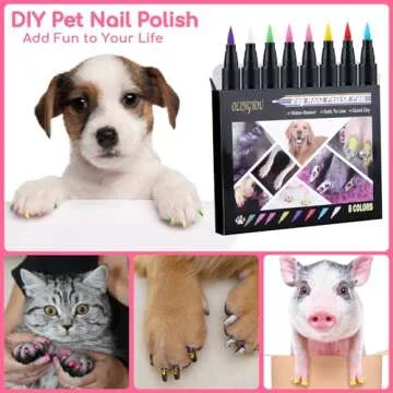 OLINGYOU Dog Nail Polish Pen Quick Dry Pet Nail Polish Set