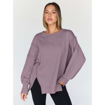 Trendy Queen Womens Oversized Sweatshirts Hoodies Crewneck Shirts Fall Outfits Teen Girls Y2k Winter...