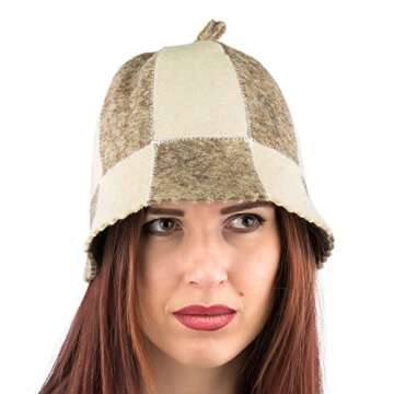 Eden Ukraine Wool Sauna Hat - Embroidered 100% Wool for Ultimate Comfort