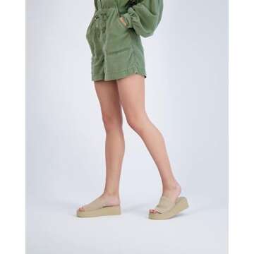 CUSHIONAIRE Women's Pim knit platform sandal with +Memory Foam, Black Weave 9