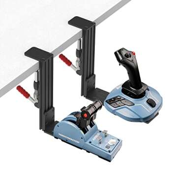 Hikig 2 Pack Desk Mount Hotas Mount Joystick Mount Compatible With Logitech X52/X52 Pro/X56/X56 Rhino Hotas, Thrustmaster T. Flight Hotas/T.16000M FCS/TCA Officer Pack Airbus Edition, VKB Hotas Mount