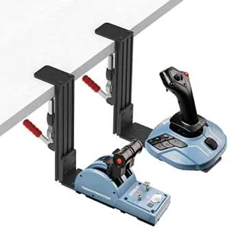 Hikig 2 Pack Desk Mount Hotas Mount Joystick Mount Compatible With Logitech X52/X52 Pro/X56/X56 Rhino Hotas, Thrustmaster T. Flight Hotas/T.16000M FCS/TCA Officer Pack Airbus Edition, VKB Hotas Mount