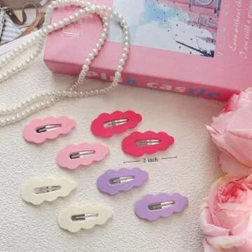 40pcs Candy Colored Hair Clips for Girls - Non Slip Barrettes