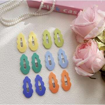 40pcs Candy Colored Hair Clips for Girls - Non Slip Barrettes