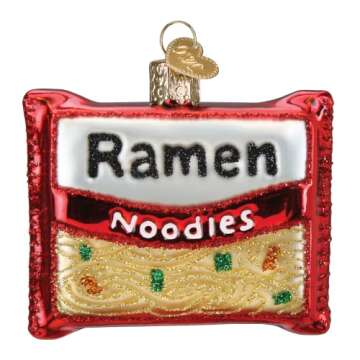 Old World Christmas Ramen Noodles Glass Blown Ornament for Christmas Tree