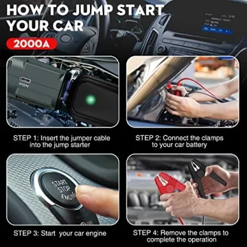 NEXPOW 2000A Peak Car Jump Starter - Fast Charge
