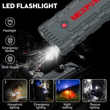 NEXPOW 2000A Peak Car Jump Starter - Fast Charge