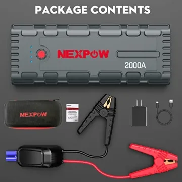 NEXPOW 2000A Peak Car Jump Starter - Fast Charge